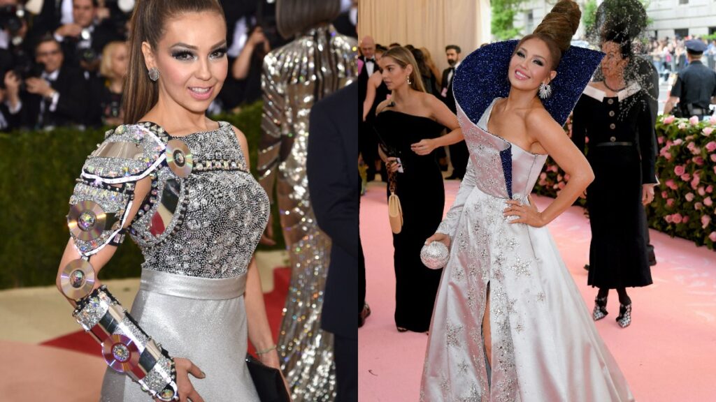 Thalía hace un recuento de los vestidos que ha lucido en la MET Gala
