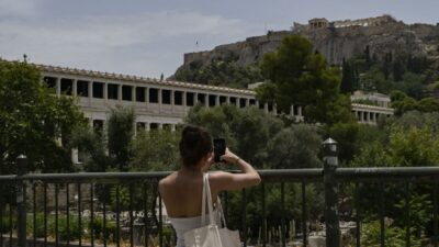 Acropolis Grecia Cerrada Ola De Calor