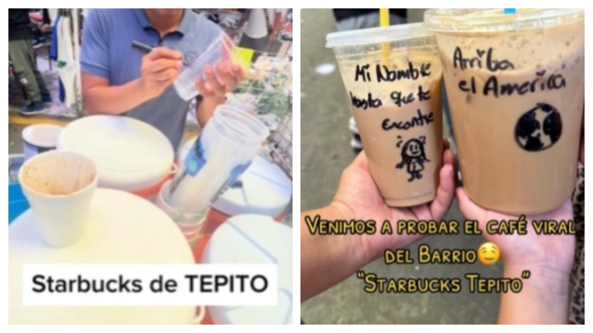 Con el toque del Barrio Bravo: comerciante vende café tipo Starbucks en Tepito