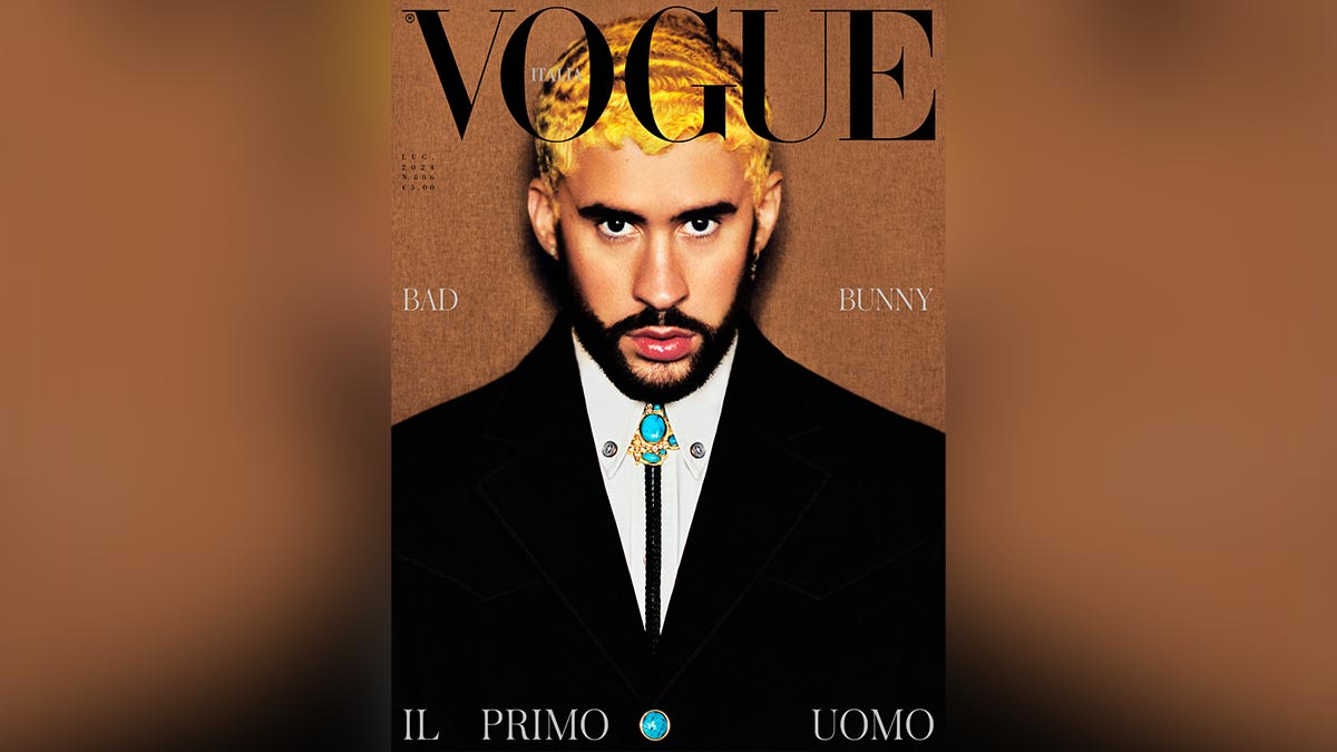 Bad Bunny es el primer hombre en solitario en protagonizar una portada de Vogue Italia