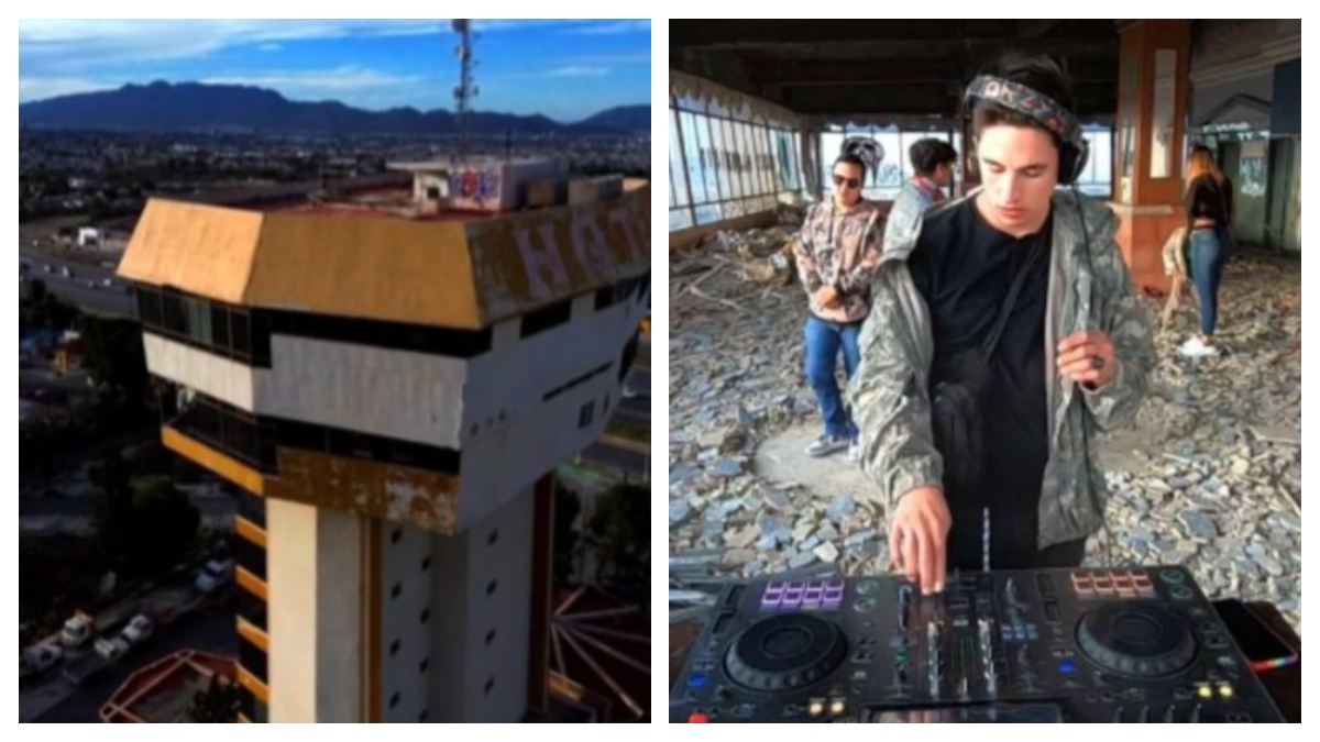 ¿Puso a bailar a los fantasmas? DJ se viraliza por tocar en el abandonado Hotel La Torre, en Saltillo
