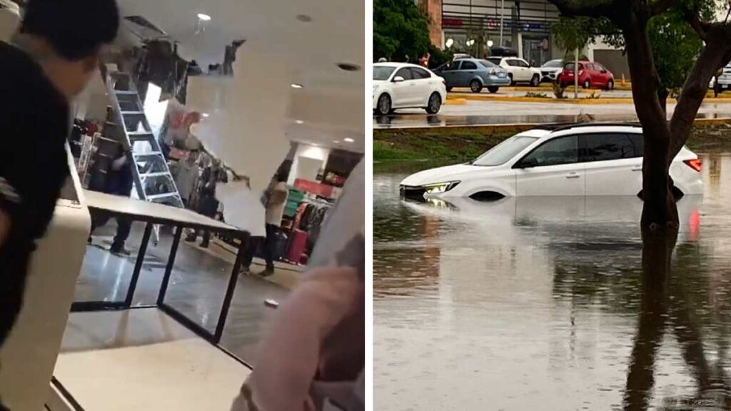 Una intensa lluvia sorprendió esta tarde en Mérida, mientras Conagua monitorea una zona de baja presión que se podría convertir en ciclón