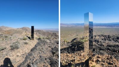 Misterioso monolito aparece en desierto de Las Vegas