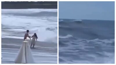 Jugaba con su novio y las olas se la llevaron: buscan a mujer que desapareció en playa de Rusia