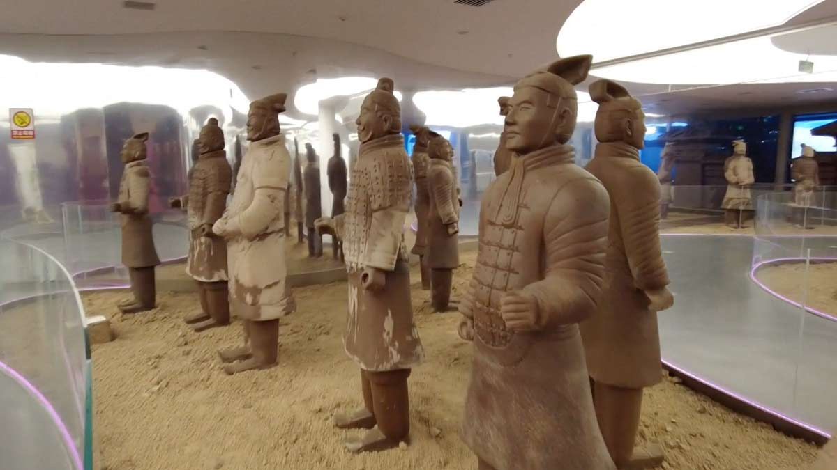 The Chocolate Museum displays terracotta warriors and a Chinese wall