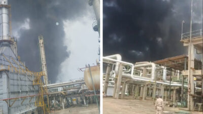 Explosión e incendio en instlaciones de Pemex