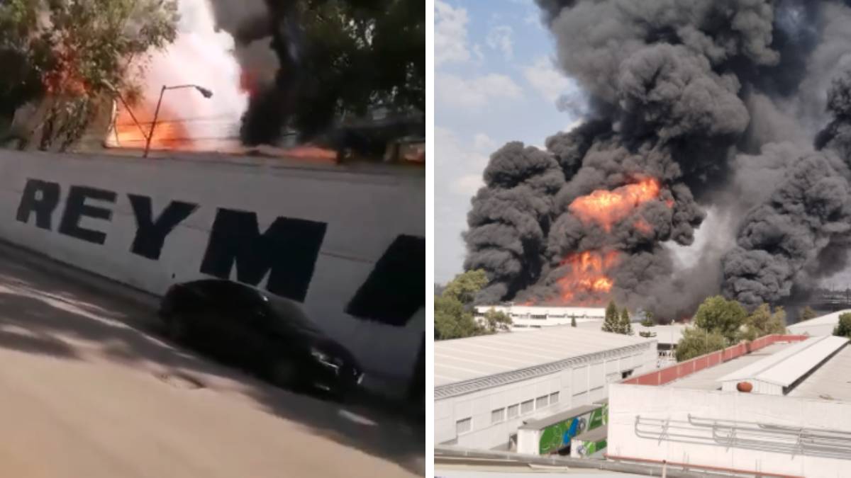 Llamas y humo se ven a kilómetros: fuerte incendio en fábrica de Ecatepec; ve imágenes