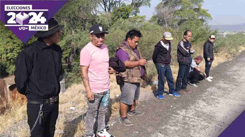 Foto de detenidos por robar boletas en Tlapanalá, Puebla