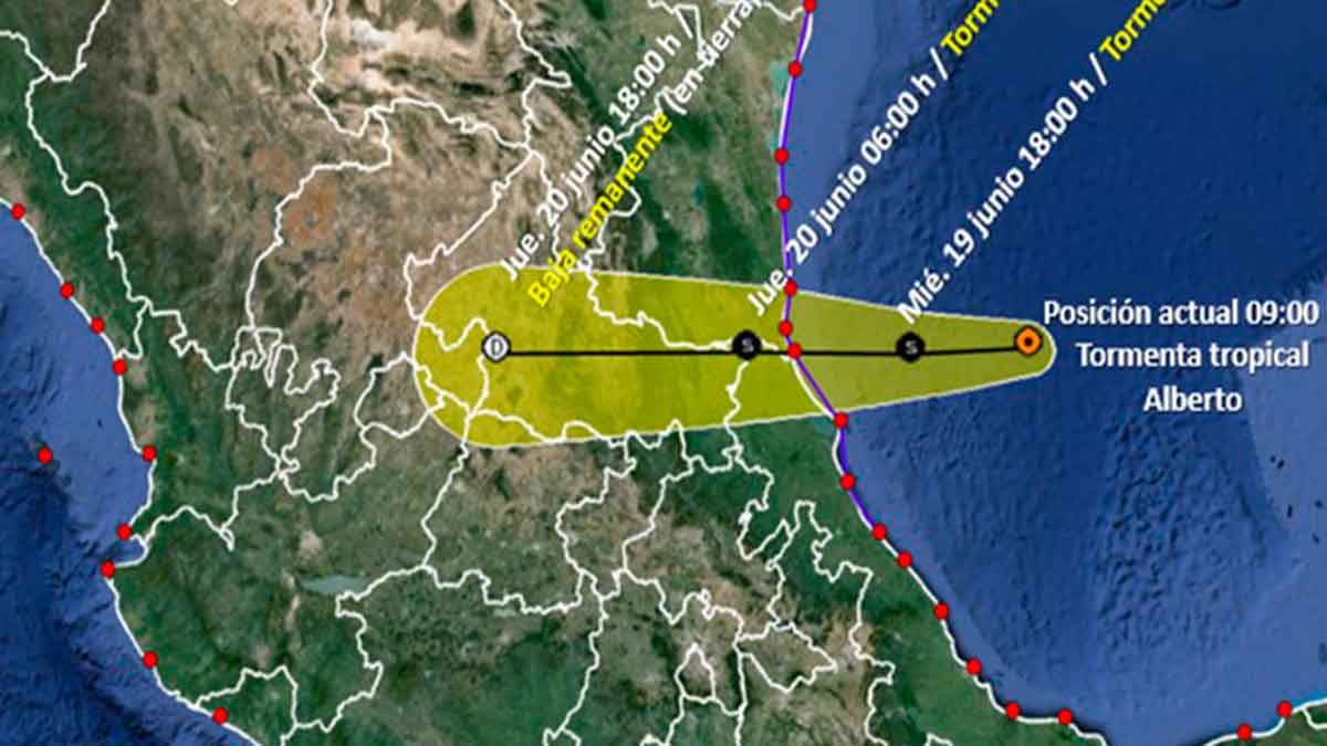 Se forma la tormenta tropical Alberto 2024; ¿cuándo tocará tierra y qué estados afectará?