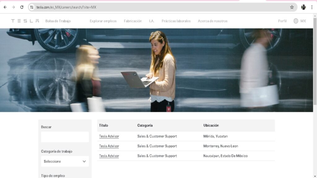 Vacantes Tesla Mexico