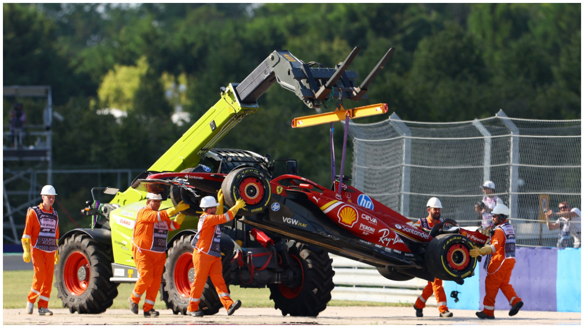 Charles Leclerc sufre accidente en las PL2 del GP de Hungría: VIDEO