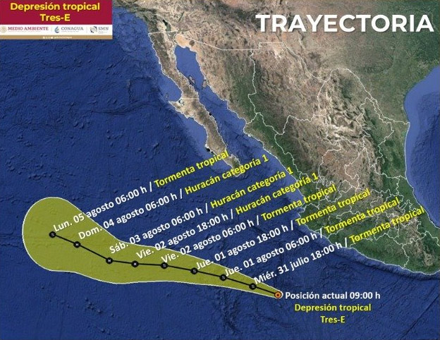 Podría evolucionar a huracán categoría 1