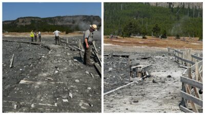 VIDEOS: inusual explosión sorprende en Yellowstone; visitantes corren para resguardarse