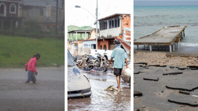 Daños en su paso del huracán Beryl rumbo a México