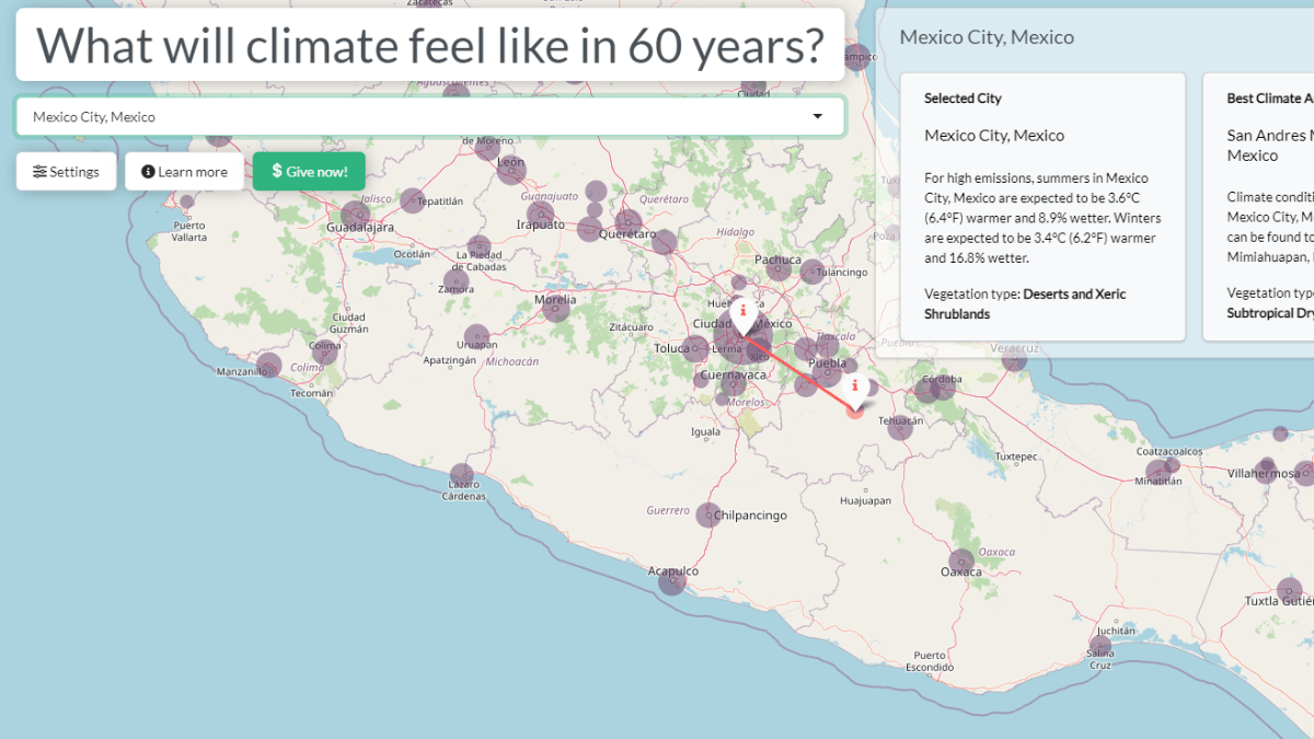 Mapa revela cómo podría ser el clima de tu ciudad en 2080