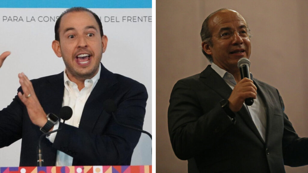 Marko Cortés y Felipe Calderón