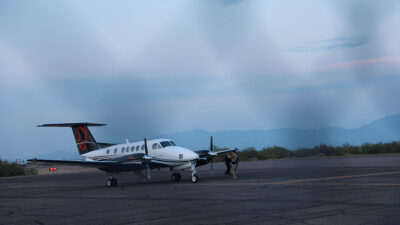 Avioneta en la que viajaba Zambada y Guzmán López antes de su detención. Reuters