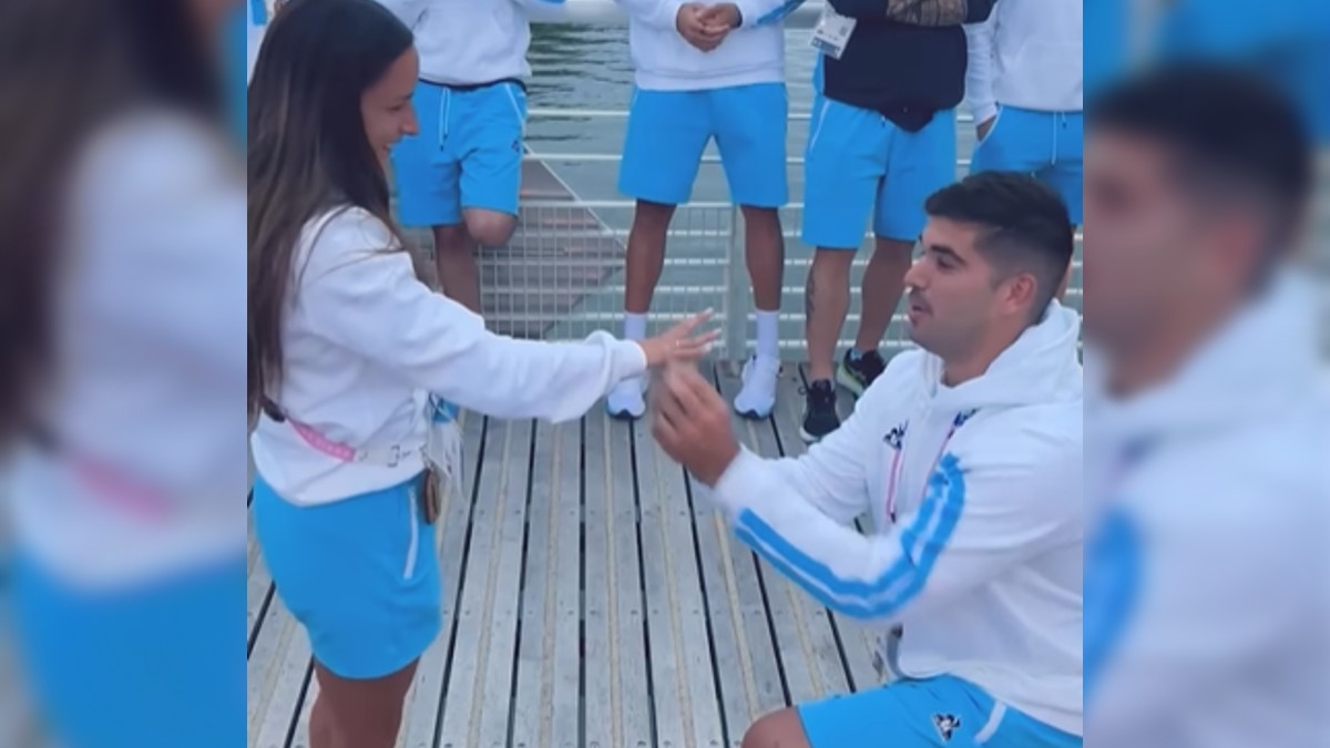 Atletas argentinos se dan el “sí” en Paris 2024, así fue el momento