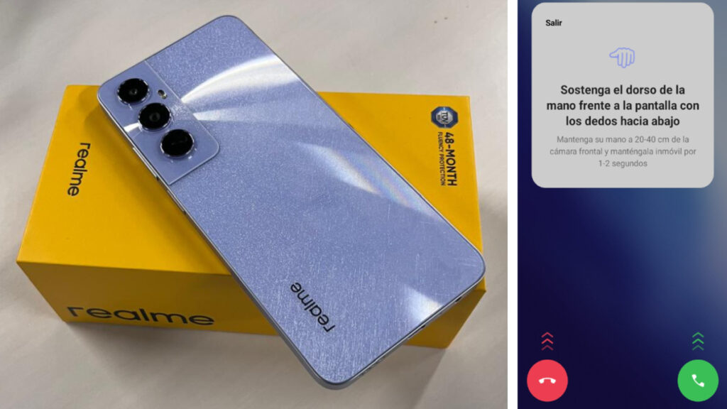 El realme C65 tiene una función para contestar llamadas sin tocar el celular