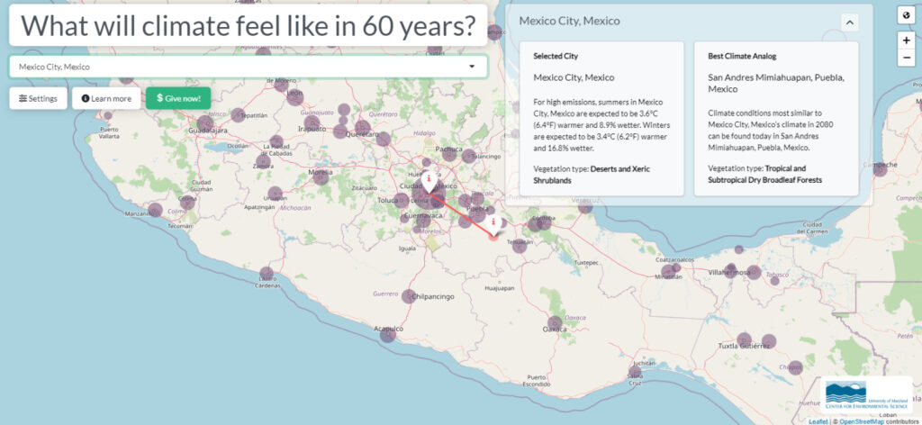 "The Future Urban Climates", el mapa interactivo que pronostica el clima dentro de 60 años