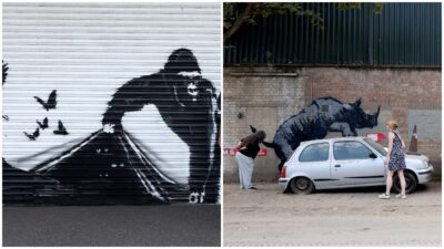 Banksy invade las calles de Londres con grafitis de animales