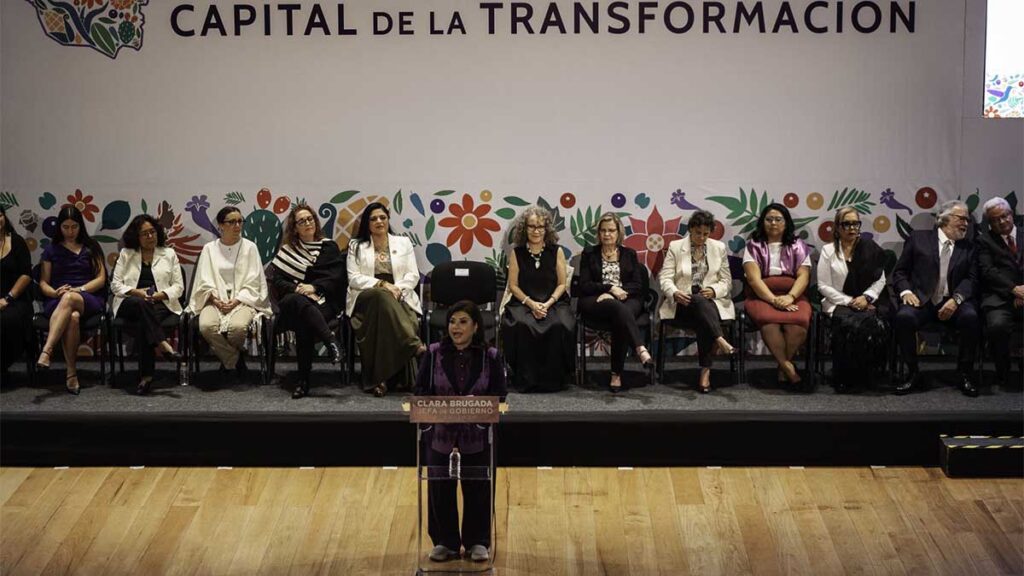 Presentación del gabinete de Clara Brugada, próxima jefa de gobierno,