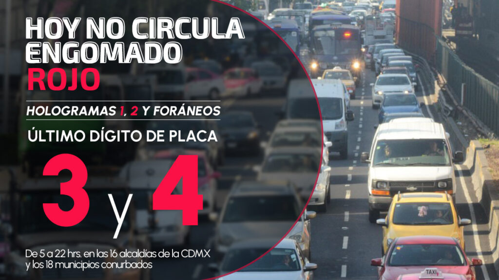 ¡Cuidado con las multas! Hoy No Circula en CDMX y Edomex del miércoles 20 de noviembre de 2024