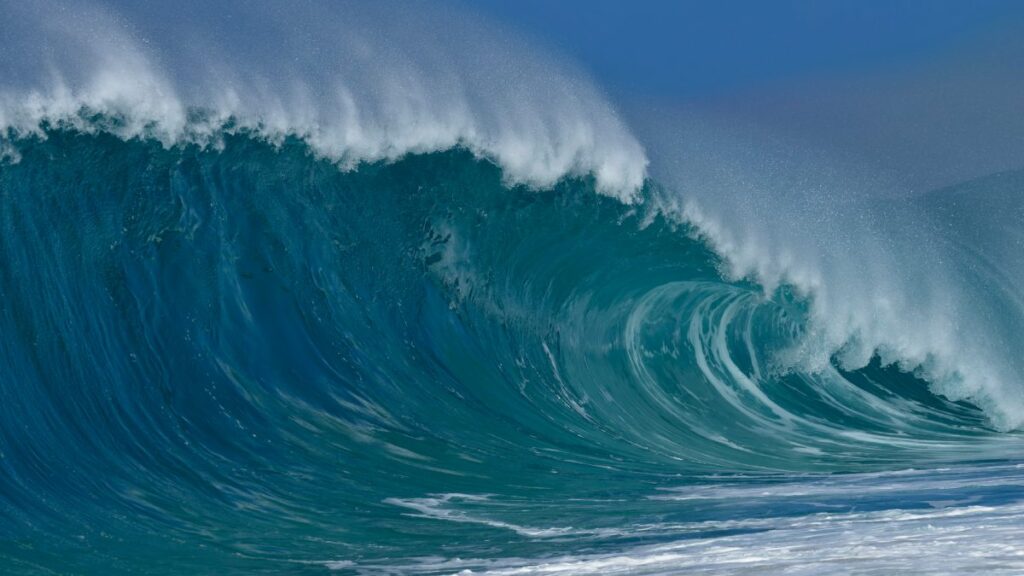 Ola gigante en Groenlandia durante tsunami