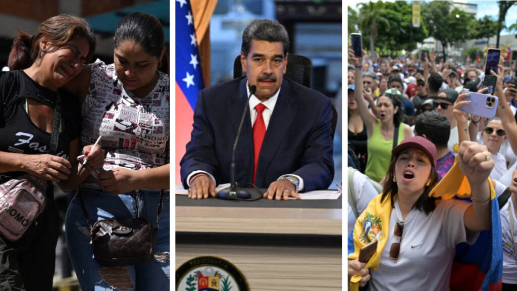 protestas tras la reelección de Maduro en Venezuela en las elecciones