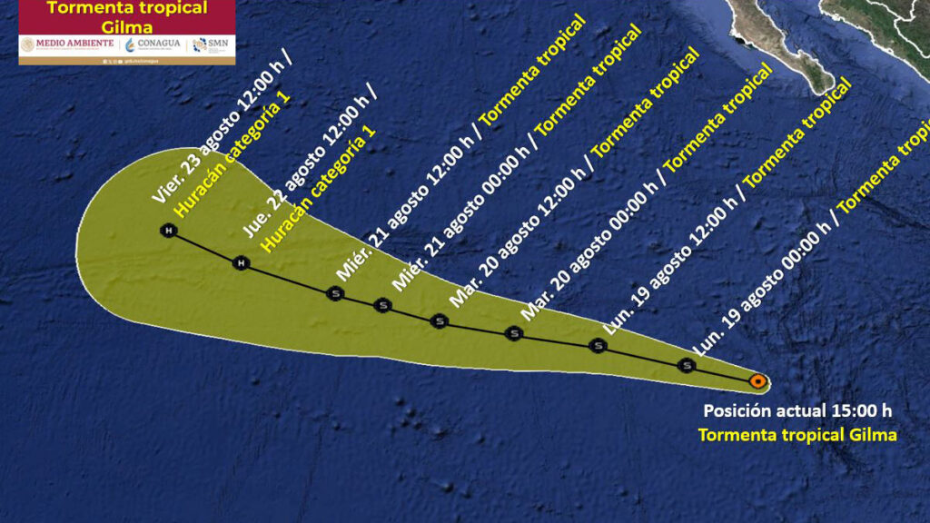 Se forma la tormenta tropical Gilma en el Pacífico; conoce su trayectoria