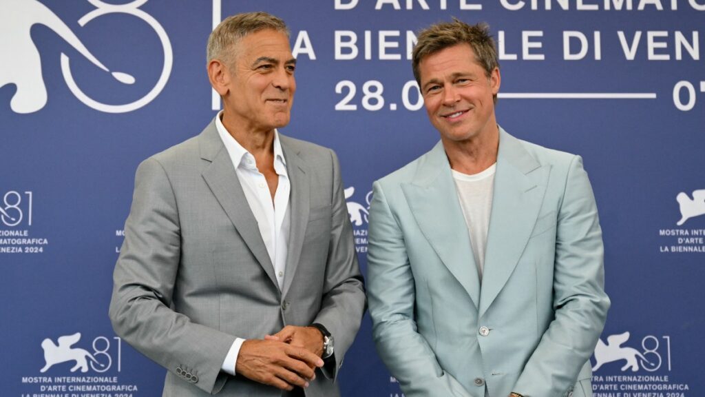 Brad Pitt George Clooney Bailan Wolfs Venecia