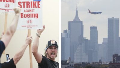 Huelga Boeing Trabajadores Aviones