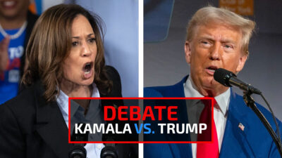 Large Kamala Vs Trump debate presidencial elecciones eu 2024