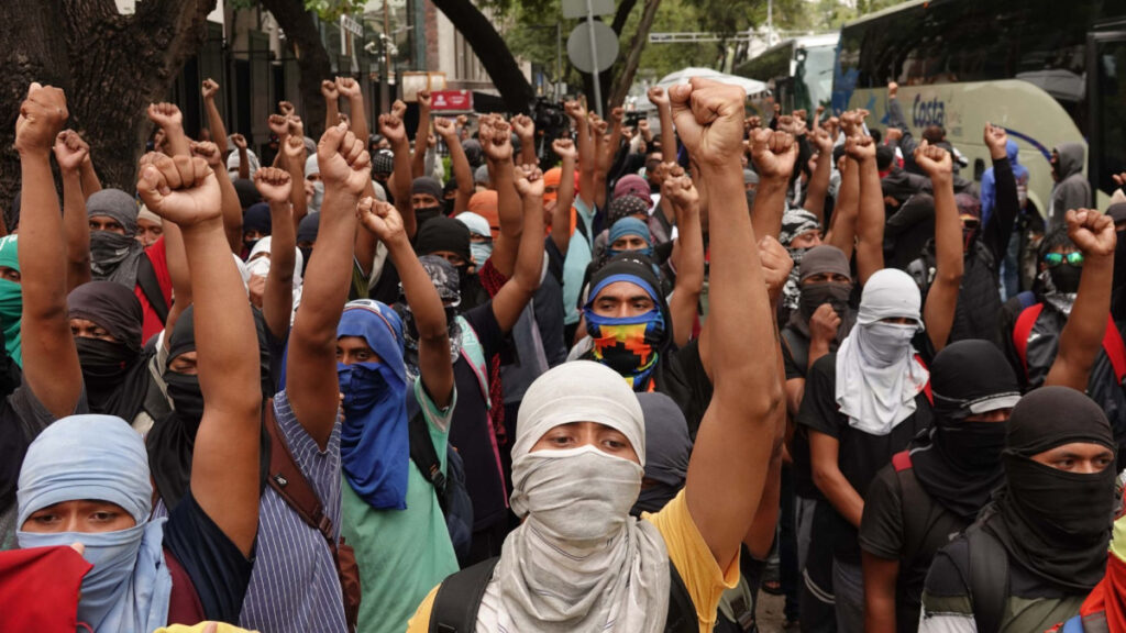 protesta normalistas de Ayotzinapa