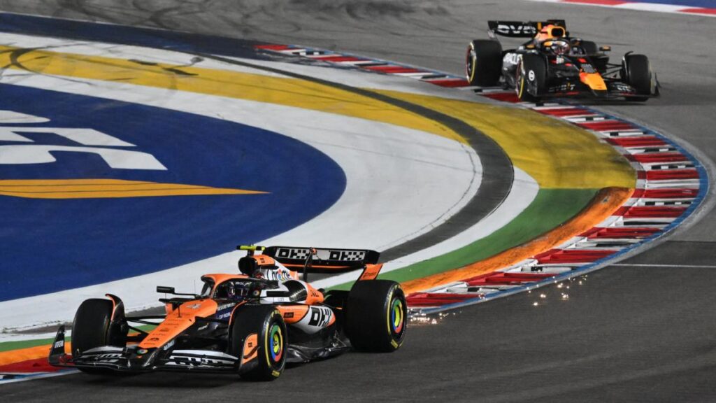 Lando Norris se queda con el triunfo en el Gran Premio de Singapur tras liderar la carrera de principio a fin; Checo termina décimo.