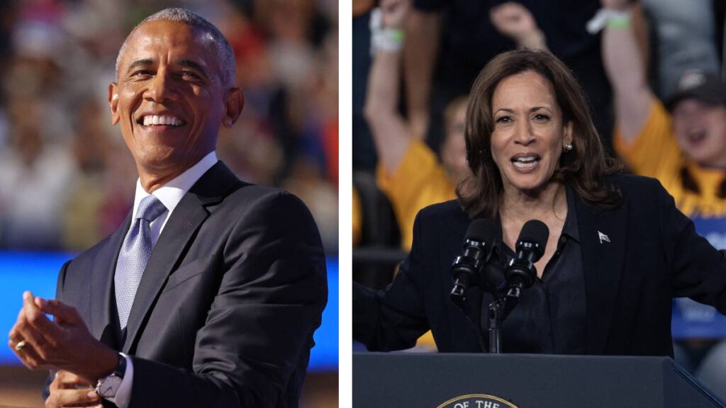 Barack Obama muestra su apoyo a Kamala Harris