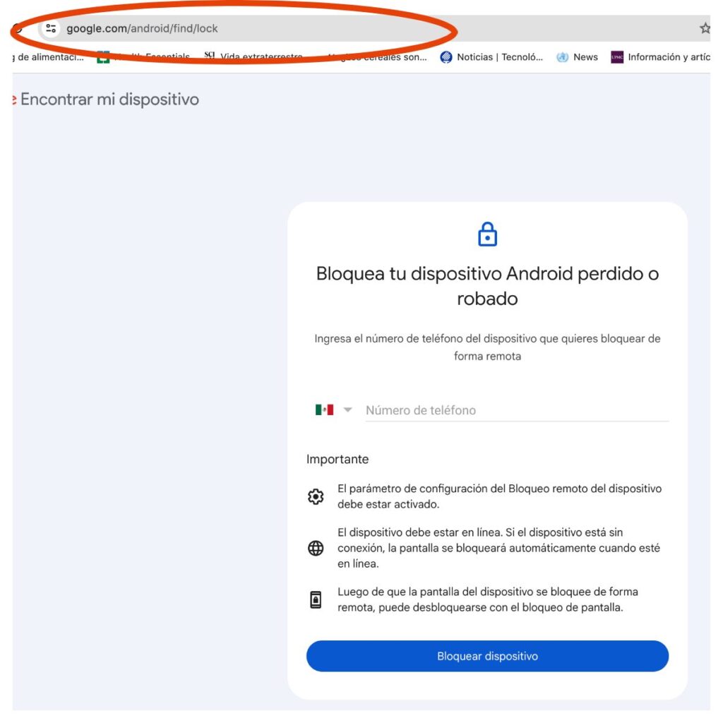 Bloquea tu dispositivo