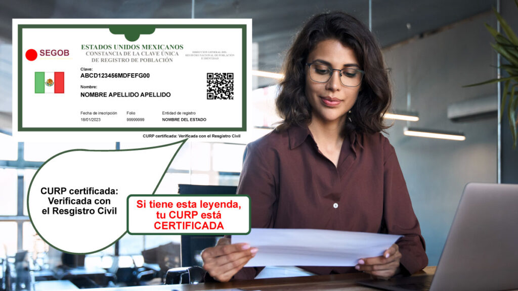 CURP certificada