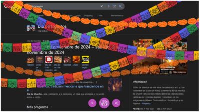Esto ocurre cuando buscas Día de Muertos en Google