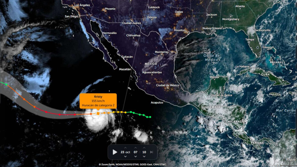 ¿Cómo seguir la tormenta tropical Kristy desde el celular?