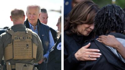 Kamala Harris y Joe Biden visitan zonas afectadas de EU por el huracán Helene