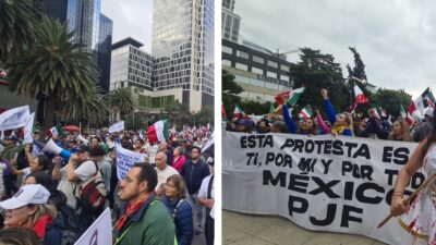 Frente Cívico Nacional realiza marcha contra reforma judicial en CDMX