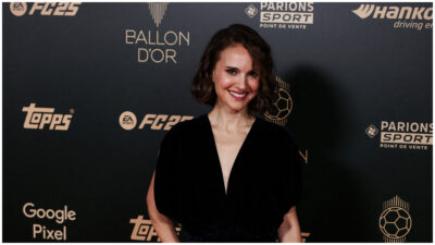 Natalie Portman soprende en la entrega del Balón de Oro 2024