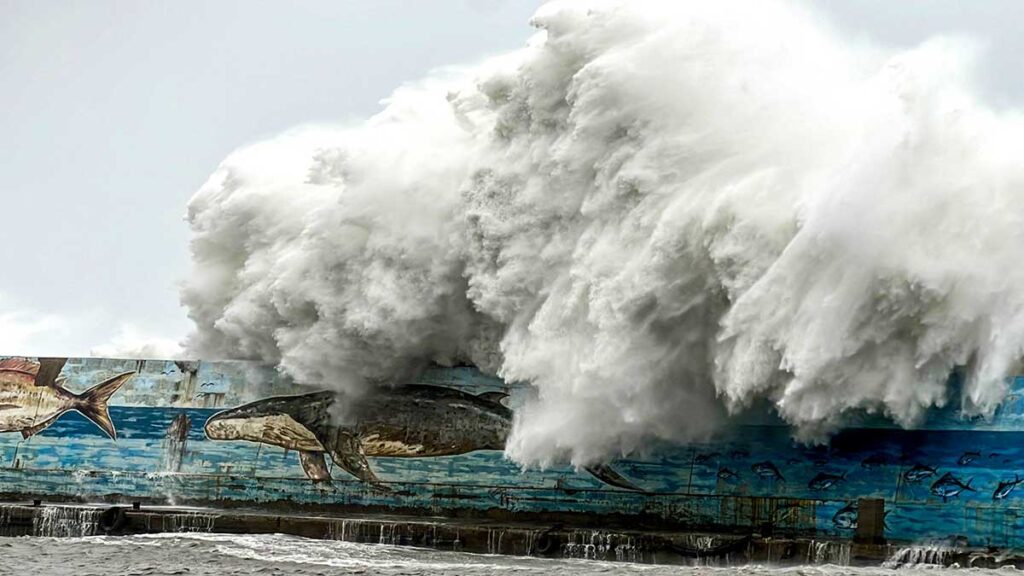 Supertifon Kong Rey golpeó Taiwán. Foto: AFP