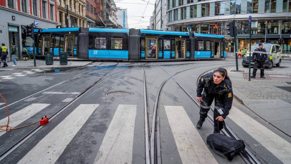 Tranvía se descarrila en Oslo