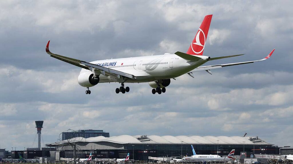 Turkish Airlines informó lo sucedido. Foto: AFP