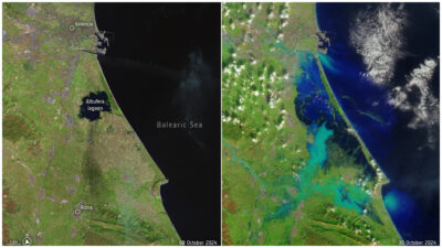 España: imágenes de satélite muestran el antes y después de DANA