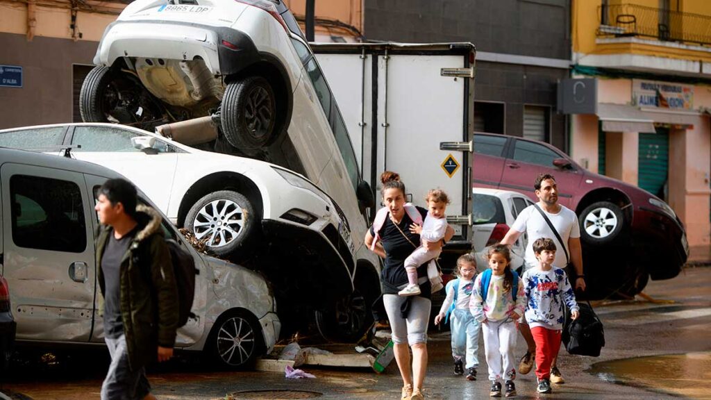 Valencia sufrió terribles inundaciones. Foto: AFP