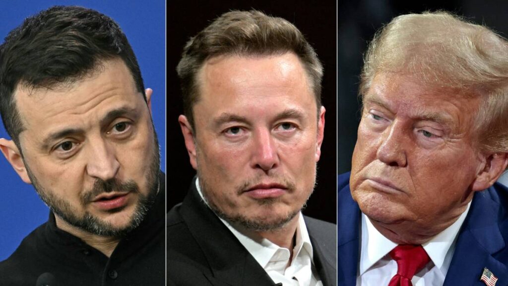 Trump, Zelenski y Elon Musk, juntos en una llamada