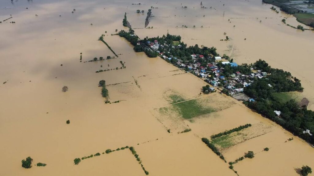 Áreas azotadas por tormentas en Filipinas